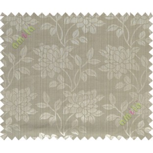 Green grey beautiful floral leaf design poly main curtain designs
