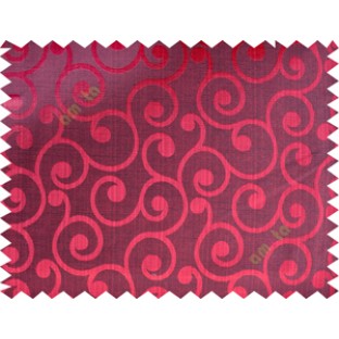 Black maroon color traditional seamless swirl design poly main curtain designs