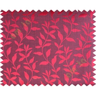 Black maroon floral design leafy texture poly main curtain designs