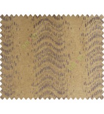 Abstract vertical line waves with rain drops chocolate brown black on brown yellow base main curtain 