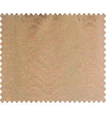 Abstract vertical line waves with rain drops brown copper on brown base main curtain 