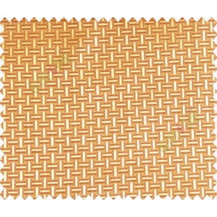 Traditional bamboo basket weaving design 3d design yellow gold on dark brown gold base main curtain 