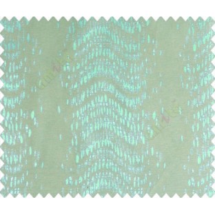 Abstract vertical line waves with rain drops turquoise blue on grey base main curtain 