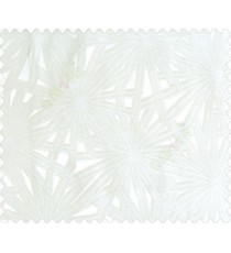 Abstract star sparkle running wheel network 3d design cream half white on white base main curtain 