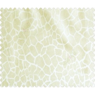 Abstract honey comb leopard skin contemporary crack texture cream half white main curtain