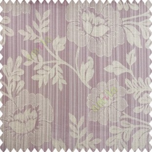 Light purple beige grey color beautiful floral designs big designs vertical background pencil stripes texture and shiny finished combination polyester main curtain