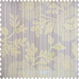 Light green grey color beautiful floral designs big designs vertical background pencil stripes texture and shiny finished combination polyester main curtain