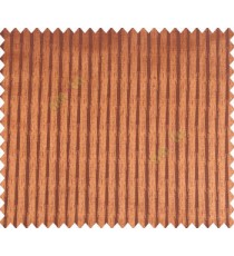 Abstract vertical lines with rain pattern design copper on brown base main curtain