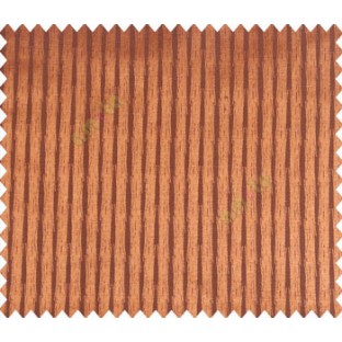 Abstract vertical lines with rain pattern design copper on brown base main curtain
