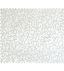 Abstract microbe choco flakes rounded geometric pattern cream on white base main curtain