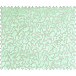 Abstract microbe choco flakes rounded geometric pattern grey on turquoise green blue base main curtain