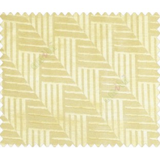 Abstract geometric step server stack staircase slant design gold on yellow base main curtain