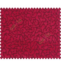 Abstract microbe choco flakes rounded geometric pattern pink maroon red on dark brown black base main curtain