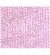 Abstract ikat tribal snake rain drop crop texture design baby pink on grey base main curtain