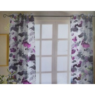 Kids brown purple colourful color dots poly main curtain designs