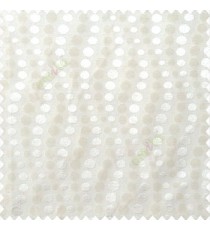 White cream color geometric circles texture finished polka-dots horizontal background stipes polyester main curtain