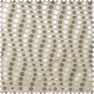Dark brown with light brown color geometric circles texture finished polka-dots horizontal background stipes polyester main curtain