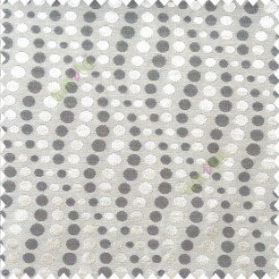 Black and beige color geometric circles texture finished polka-dots horizontal background stipes polyester main curtain