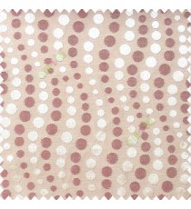 Maroon brown color geometric circles texture finished polka-dots horizontal background stipes polyester main curtain
