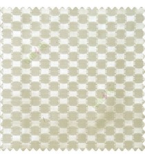 Cream color abstract and geometric concave square designs with vertical digital stripes polyester main curtain
