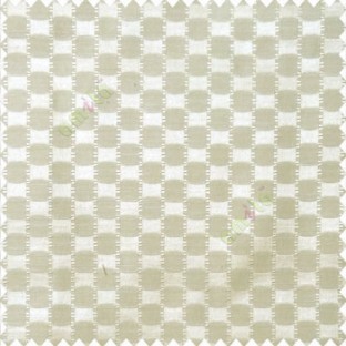 Cream color abstract and geometric concave square designs with vertical digital stripes polyester main curtain