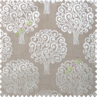 Grey brown color beautiful traditional tree design swirls made tree multi-layers polyester main curtain