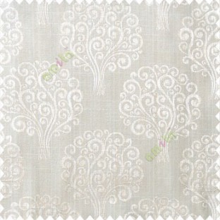 Beige cream color beautiful traditional tree design swirls made tree multi layers polyester main curtain