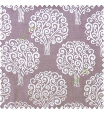 Purple brown grey color beautiful traditional tree design swirls made tree multi layers polyester main curtain