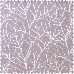 Purple brown grey color traditional tree pattern complete twigs design branches leafless plants polyester main curtain