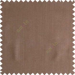 Walnut brown color solid texture finished designless polyester background horizontal lines cotton look main curtain