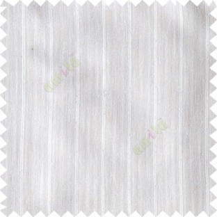 Pure white color vertical stripes texture base cotton finished background with transparent fabric small dots sheer curtain
