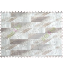 Rectangular brick slate design silver brown crush technical polyester main curtain designs