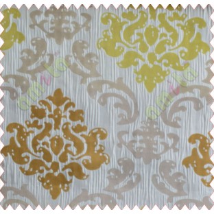 Big damask contemporary lime green gold brown silver crush technical polyester main curtain designs