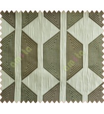 Contemporary diamond hexagon grey silver brown white crush technical polyester main curtain designs