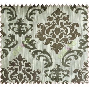 Big damask contemporary grey silver brown white crush technical polyester main curtain designs
