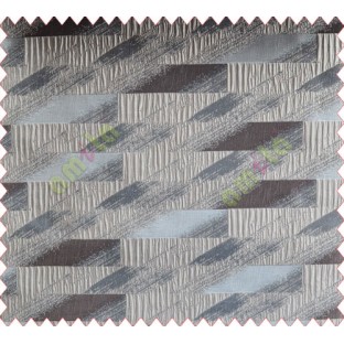 Rectangular brick slate design brown grey coffee crush technical polyester main curtain designs