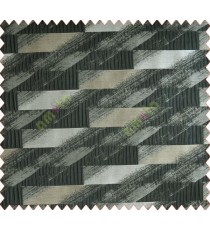 Rectangular brick slate design black brown grey crush technical polyester main curtain designs