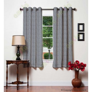 Polka dots grey silver brown white crush technical polyester main curtain designs