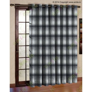 Horizontal stripes gradient black brown grey crush technical polyester main curtain designs