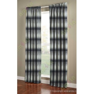 Horizontal stripes gradient black brown grey crush technical polyester main curtain designs