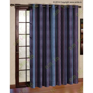 Blue Red Dark Blue Pipe Stripes Main Poly Curtain-Designs