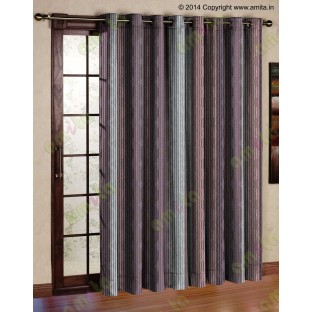Orange Dark Red Beige Pipe Stripes Main Poly Curtain-Designs - 104162