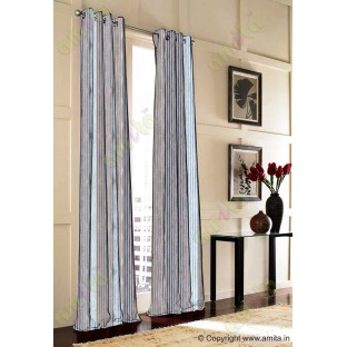Gold Brown Silver Black Pipe Stripes Main Poly Curtain-Designs