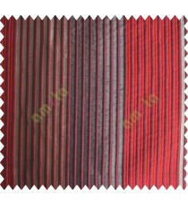 Red White Black Pipe Stripes Main Poly Curtain-Designs