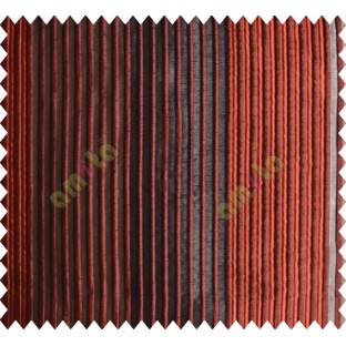 Orange White Silver Pipe Stripes Main Poly Curtain-Designs