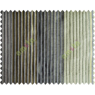 Green Black Beige Pipe Stripes Main Poly Curtain-Designs