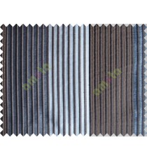 Brown Silver Black Pipe Stripes Main Poly Curtain-Designs