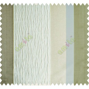Half White Worm Stripes with Beige Khaki Colour Stripes Poly Main Curtain-Designs