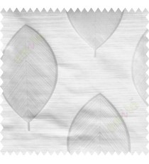 Beige Grey Banyan Leaf Polycotton Main Curtain-Designs