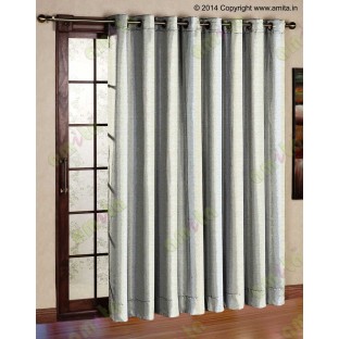 Yellow Grey Beige Vertical Spiral Stripes Polycotton Main Curtain-Designs